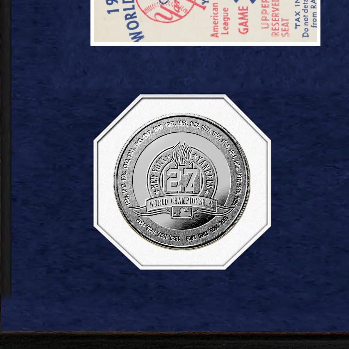 Highland Mint New York Yankees World Series Deluxe Framed Silver