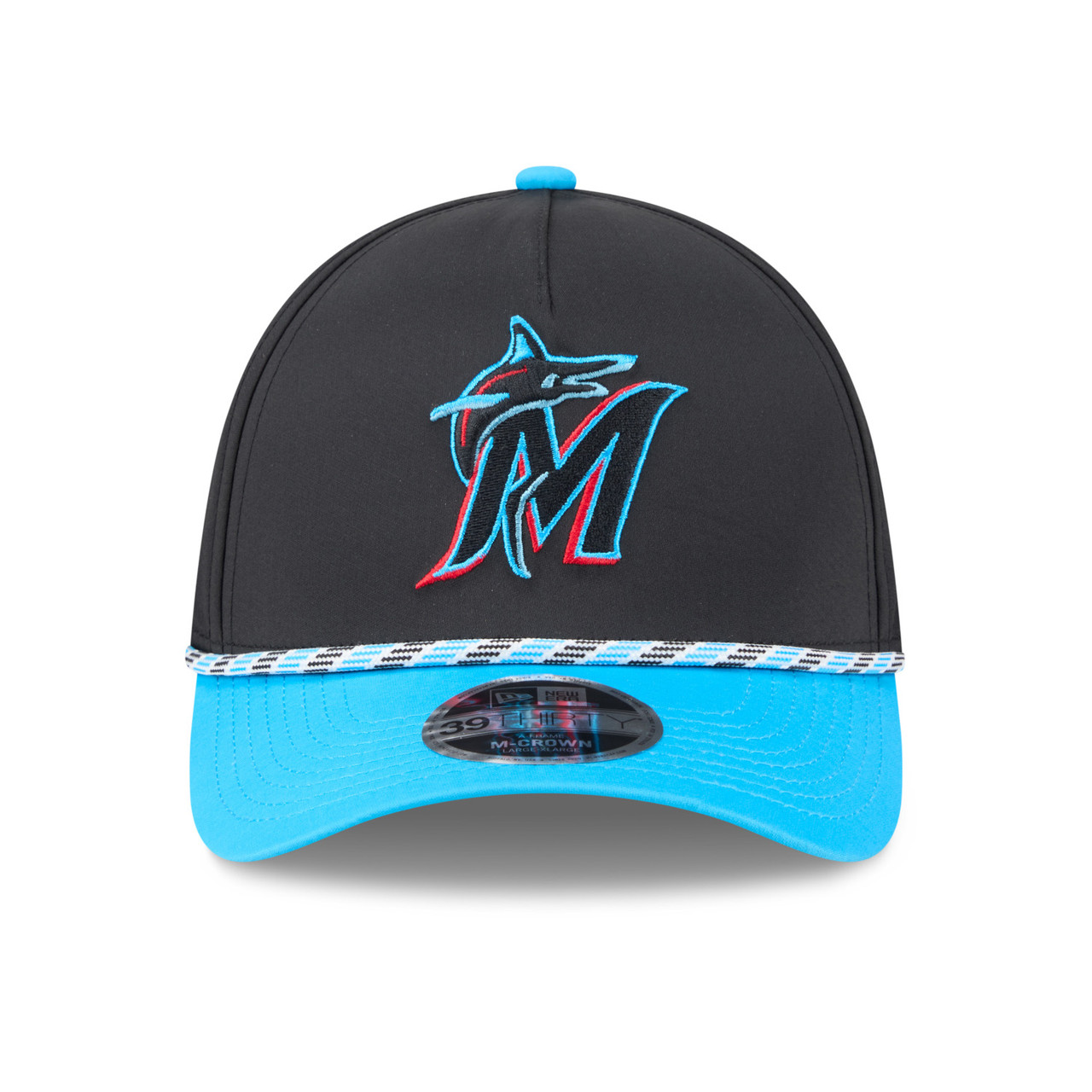 Men's New Era Miami Marlins 39THIRTY Flex Fit Rope Cap