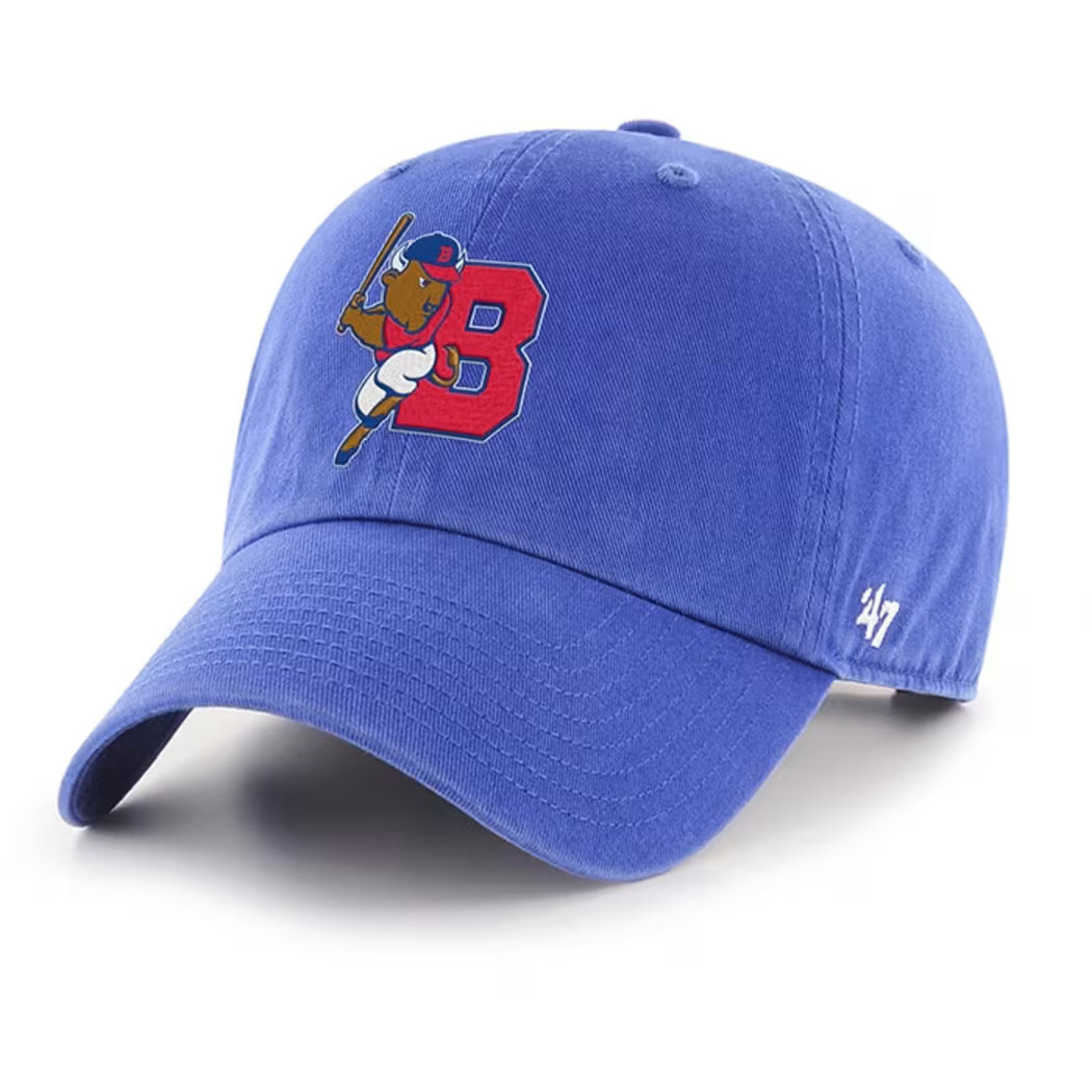 Men's '47 Brand Buffalo Bisons Milb Team Logo Clean Up Royal