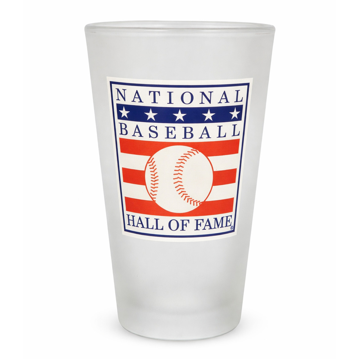 Baseball Hall of Fame Mission Statement Frosted Pint Glass