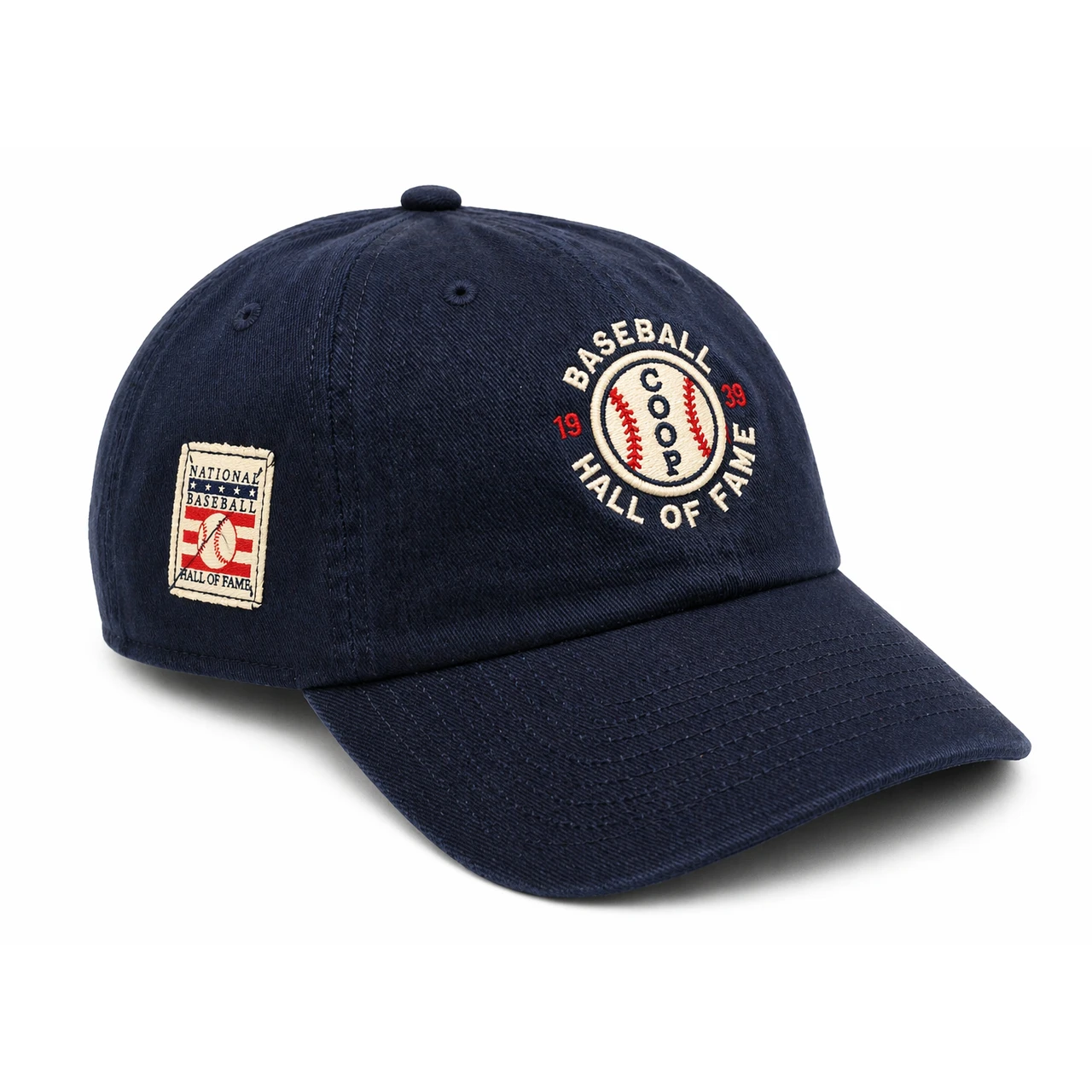 Men’s Ahead Baseball Hall of Fame Felt Patch Navy Adjustable Cap