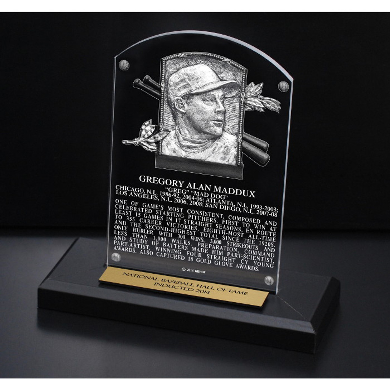 Greg Maddux Acrylic Replica Hall of Fame Plaque