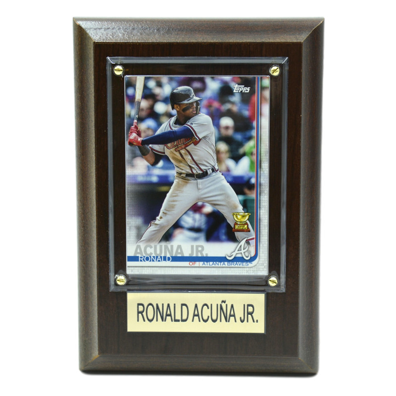 Ronald Acuna Atlanta Braves 4 x 6 Baseball Card Plaque