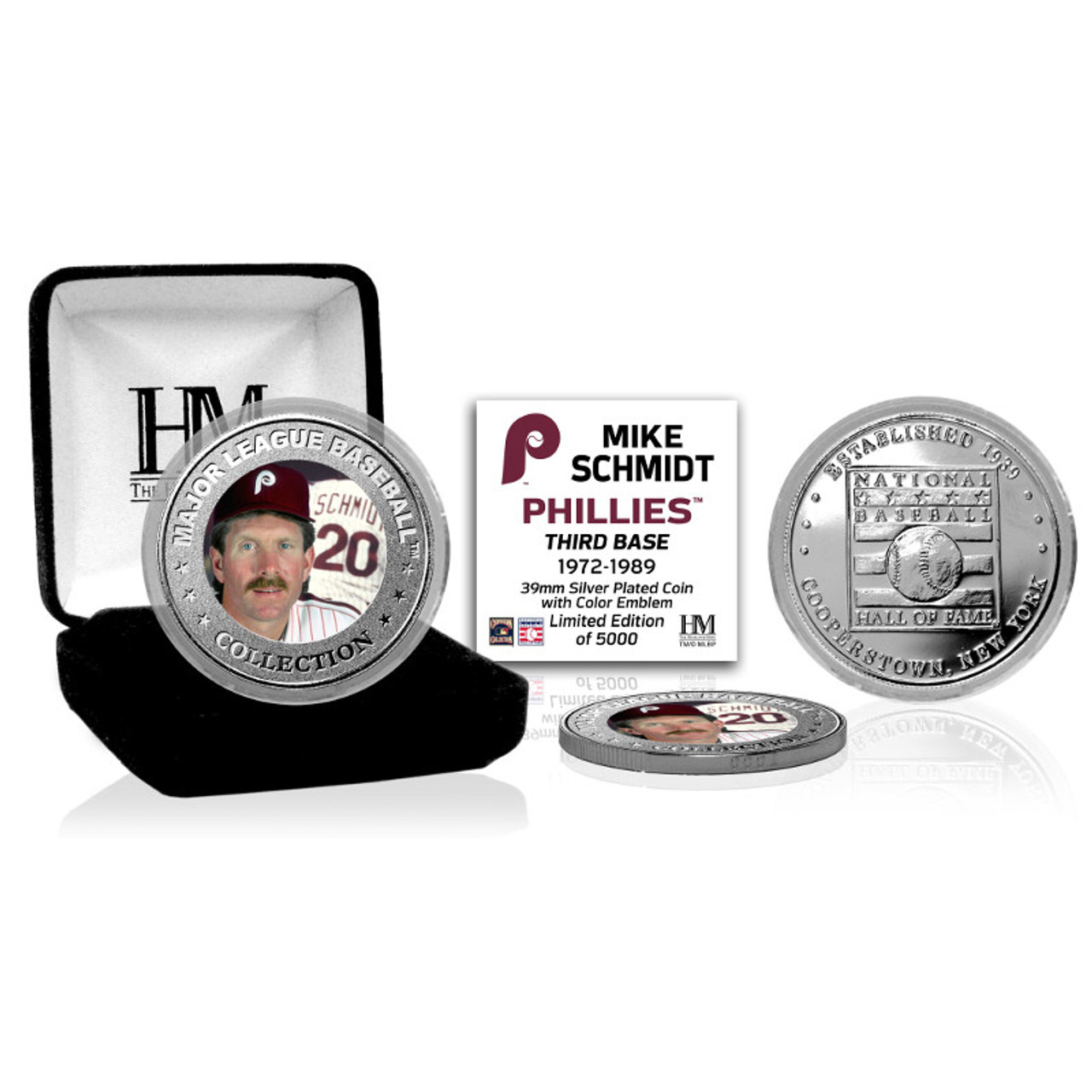 Highland Mint Mike Schmidt Philadelphia Phillies Hall of Fame Silver Photo  Coin