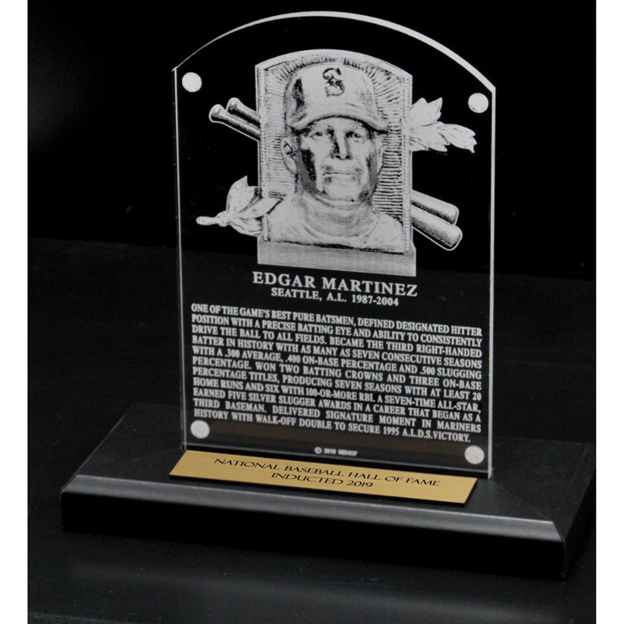 Edgar Martinez Acrylic Replica Hall of Fame Plaque