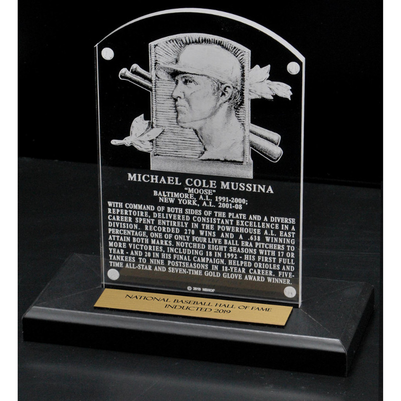 2019 Baseball Hall of Fame Inductee New York Yankees Mike Mussina