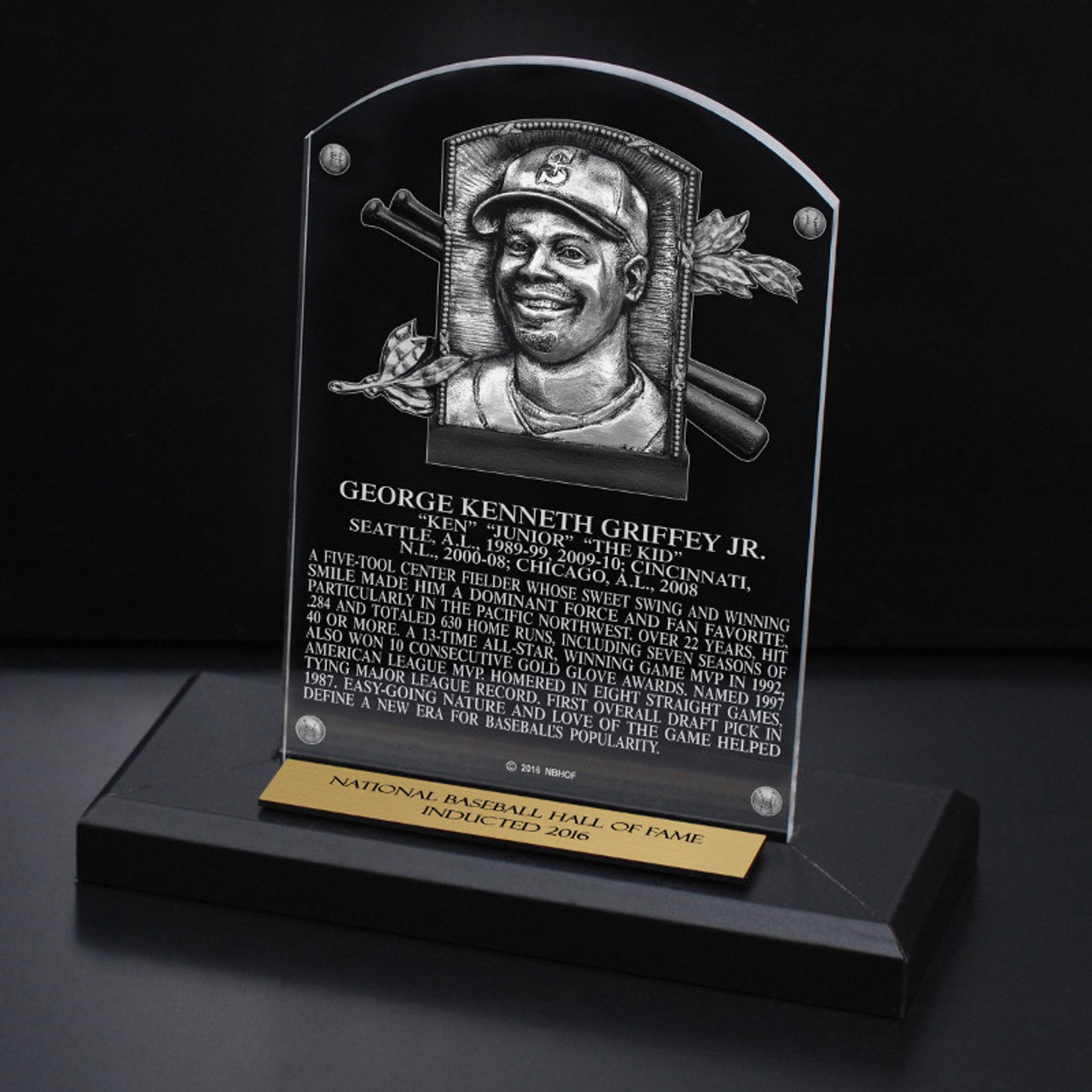 Ken Griffey Jr. Acrylic Replica Hall of Fame Plaque