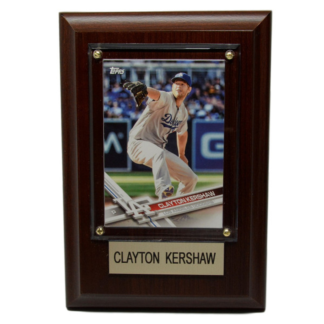 Clayton Kershaw Los Angeles Dodgers 4 x 6 Baseball Card Plaque