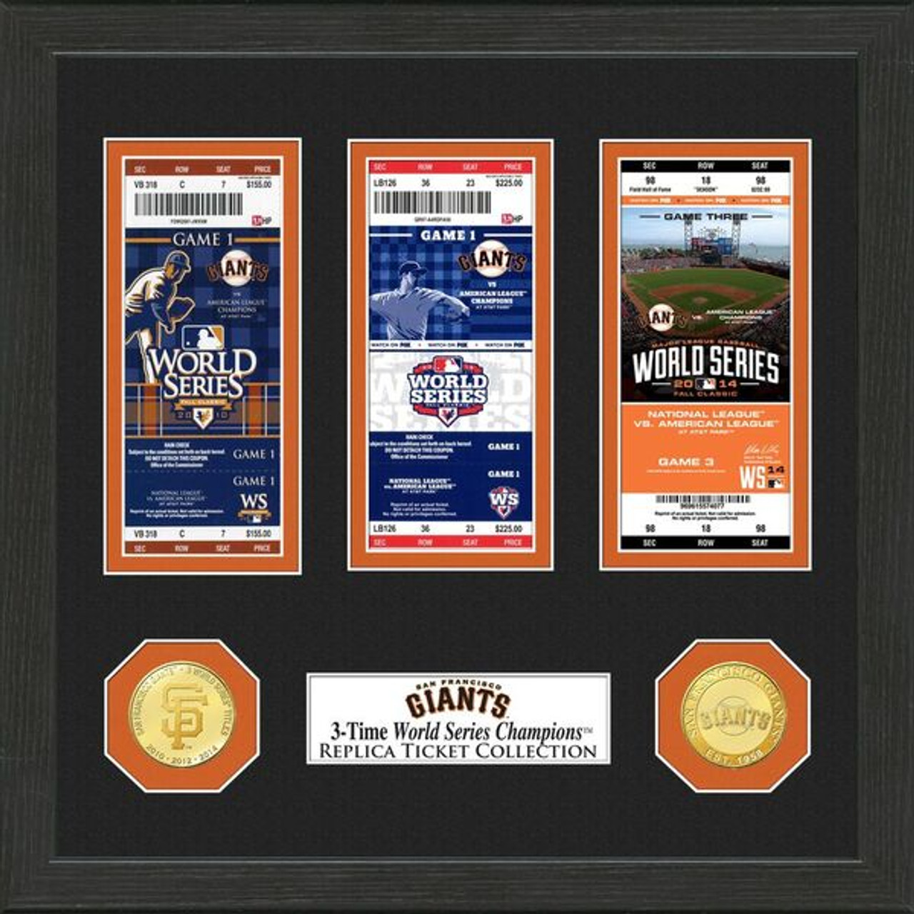 San Francisco Giants World Series Deluxe Gold Coin & Ticket Collection