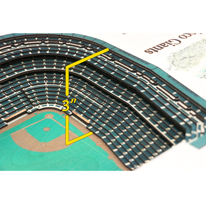 San Francisco Giants 25 Layer 25 x 19 StadiumViews 3D Wall Art