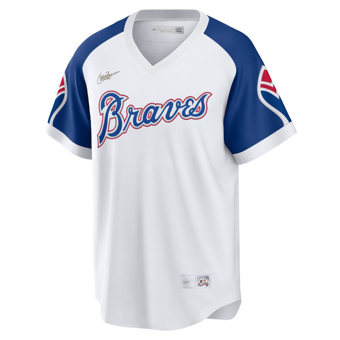 Men’s Nike Hank Aaron Atlanta Braves Cooperstown Collection White Jersey