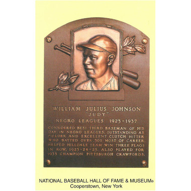 Judy Johnson Baseball Hall of Fame Plaque Postcard