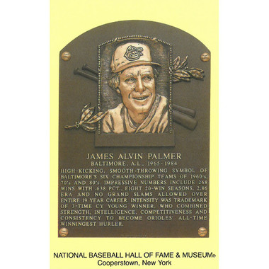 Jim Palmer Baseball Hall of Fame Plaque Postcard