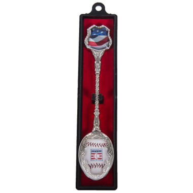 Baseball Hall of Fame Flag and Stitch Design Collectible Spoon