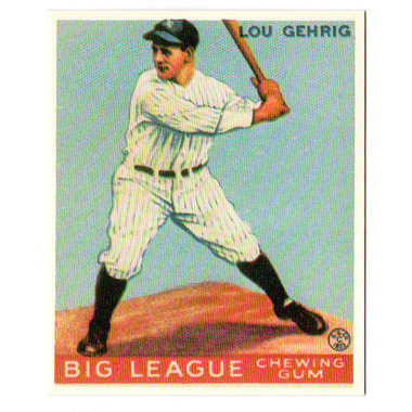 1933 Goudey Lou Gehrig Reprint Rookie Card