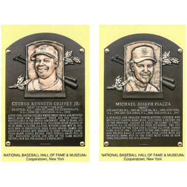 Class of 2016 Baseball Hall of Fame Plaque Postcard Set of 2 (Griffey Jr, Mike Piazza)