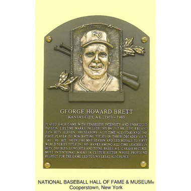 George Brett Baseball Hall of Fame Plaque Postcard