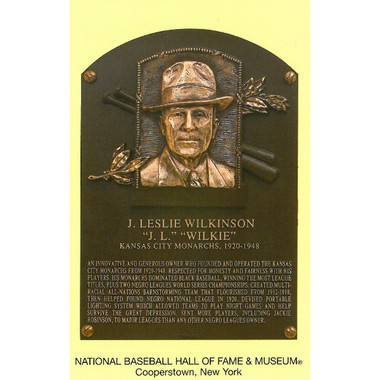 J.L. Wilkinson Baseball Hall of Fame Plaque Postcard