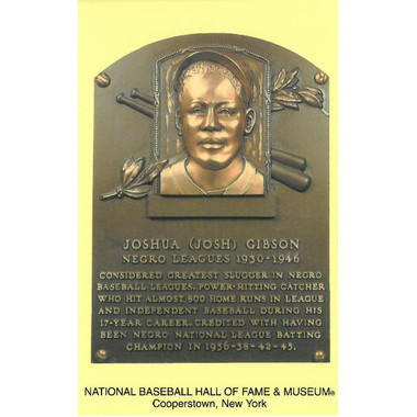 Josh Gibson Baseball Hall of Fame Plaque Postcard