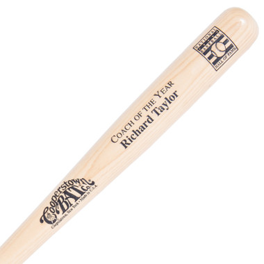 Baseball Hall of Fame Logo 22" Personalized Bat - Natural Blonde