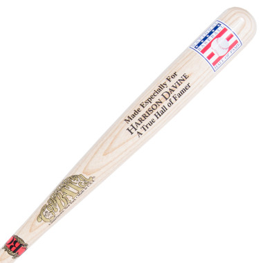 Baseball Hall of Fame Logo 34" Personalized Bat - Natural with Color Logo