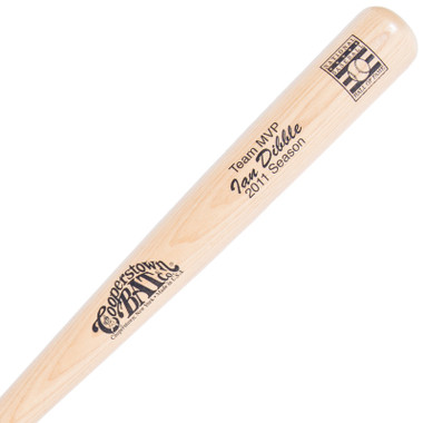 Baseball Hall of Fame Logo 29" Personalized Bat - Natural Blonde