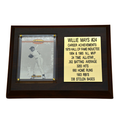 Willie Mays San Francisco Giants 8" x 6" Baseball Card Deluxe Plaque