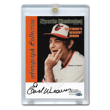 Earl Weaver Autographed Card 1999 Fleer Sports Illustrated Greats