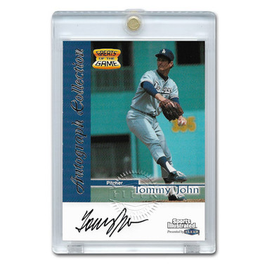Tommy John Autographed Card 1999 Fleer Sports Illustrated Greats