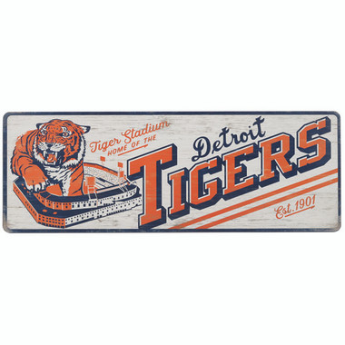 Open Road Detroit Tigers 10 x 28 Wood Cooperstown Collection Wall Art