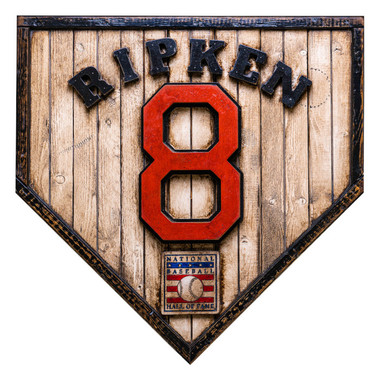 Cal Ripken Jr. Hall of Fame Vintage Distressed Wood 18.5 Inch Legacy Home Plate Ltd Ed of 250