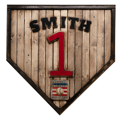 Ozzie Smith Hall of Fame Vintage Distressed Wood 18.5 Inch Legacy Home Plate Ltd Ed of 250