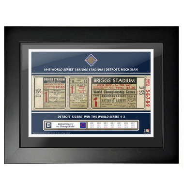 Detroit Tigers 1945 World Series Game 1 Framed 18 x 14 Ticket