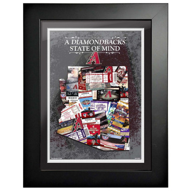 Arizona Diamondbacks State of Mind Framed 18 x 14 Ticket Collage Artwork