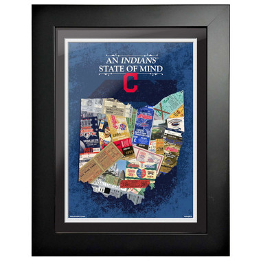 Cleveland Indians State of Mind Framed 18 x 14 Ticket Collage Artwork