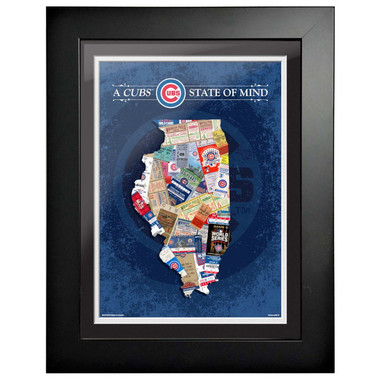 Chicago Cubs State of Mind Framed 18 x 14 Ticket Collage Artwork