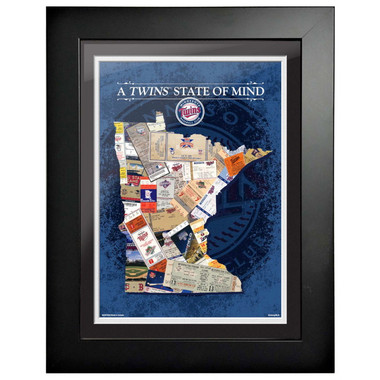 Minnesota Twins State of Mind Framed 18 x 14 Ticket Collage Artwork