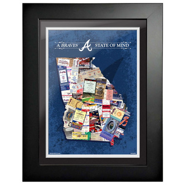 Atlanta Braves State of Mind Framed 18 x 14 Ticket Collage Artwork