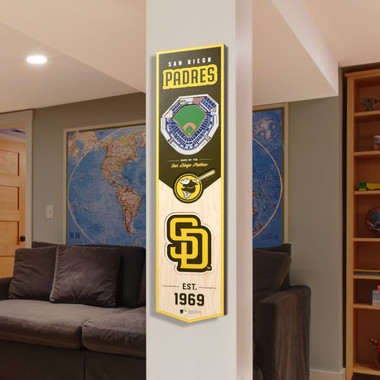 San Diego Padres 8 x 32 3D StadiumView Banner