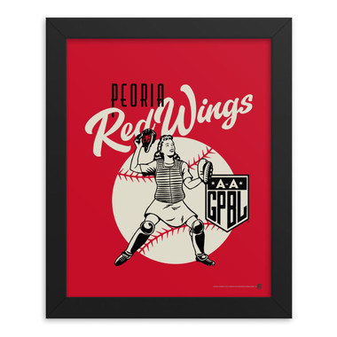 Teambrown Peoria Red Wings Artwork Framed 8 x 10 Print