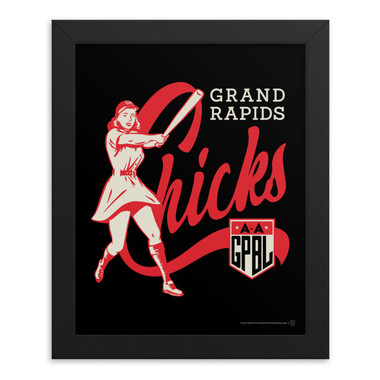 Teambrown Grand Rapids Chicks Artwork Framed 8 x 10 Print