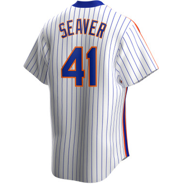 White V-Neck Men’s Mike Piazza Cooperstown Collection Mets Jersey