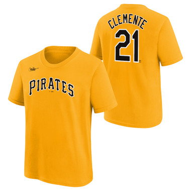 Youth Nike Roberto Clemente Pittsburgh Pirates Yellow Name