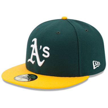 Men's New Era Oakland A's Green/Gold On-Field 59FIFTY Fitted Cap