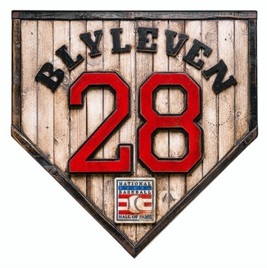 Bert Blyleven Hall of Fame Vintage Distressed Wood 18.5 Inch Legacy Home Plate Ltd Ed of 250