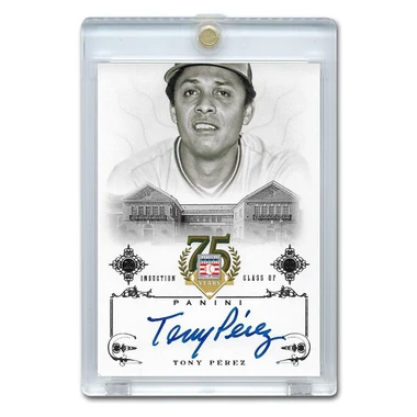 Tony Perez Autographed Card 2014 Panini Cooperstown HOF 75th Anniversary # 94