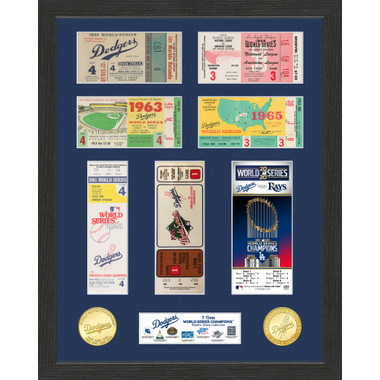 Highland Mint Los Angeles Dodgers Framed World Series Replica Ticket Collection