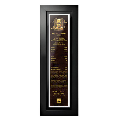 Ryne Sandberg Baseball Hall of Fame 24 x 8 Framed Plaque Art