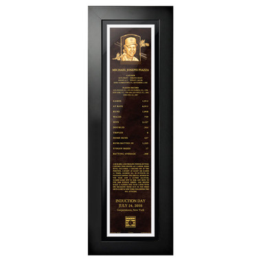 Mike Piazza Baseball Hall of Fame 24 x 8 Framed Plaque Art