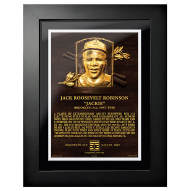 Jackie Robinson Baseball Hall of Fame 18 x 14 Framed Plaque Art